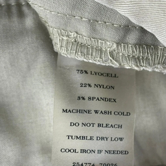 Ann Taylor Capri Pants Women's Sz 4P Beige Slash Pockets Cargo Style Lyocell - Picture 12 of 13